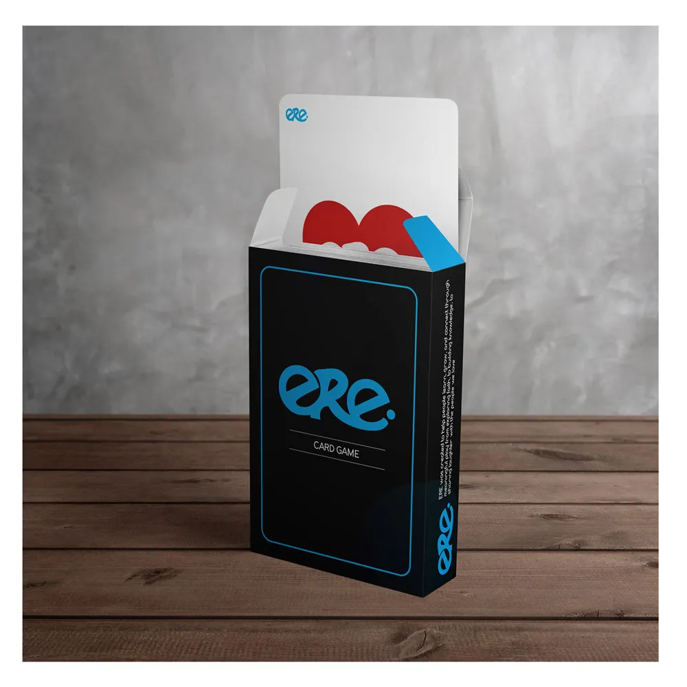 ERE card game box mockup